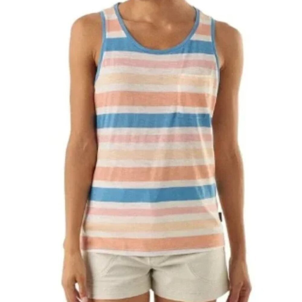 Patagonia Striped Mainstay Tank Top Women's Size Medium Lightweight Feminine